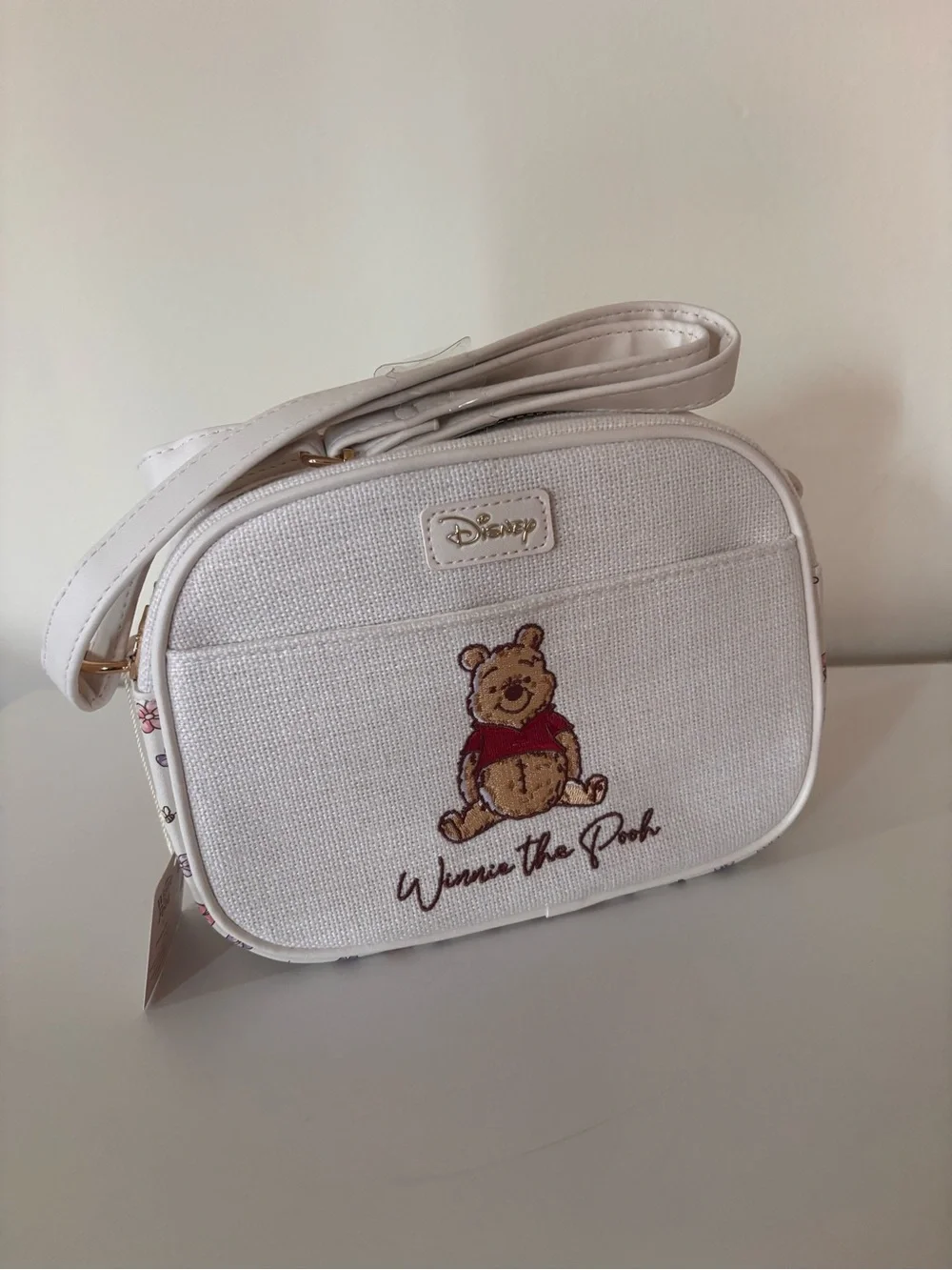 Disney Winnie the Pooh Cream and Red Crossbody Bag